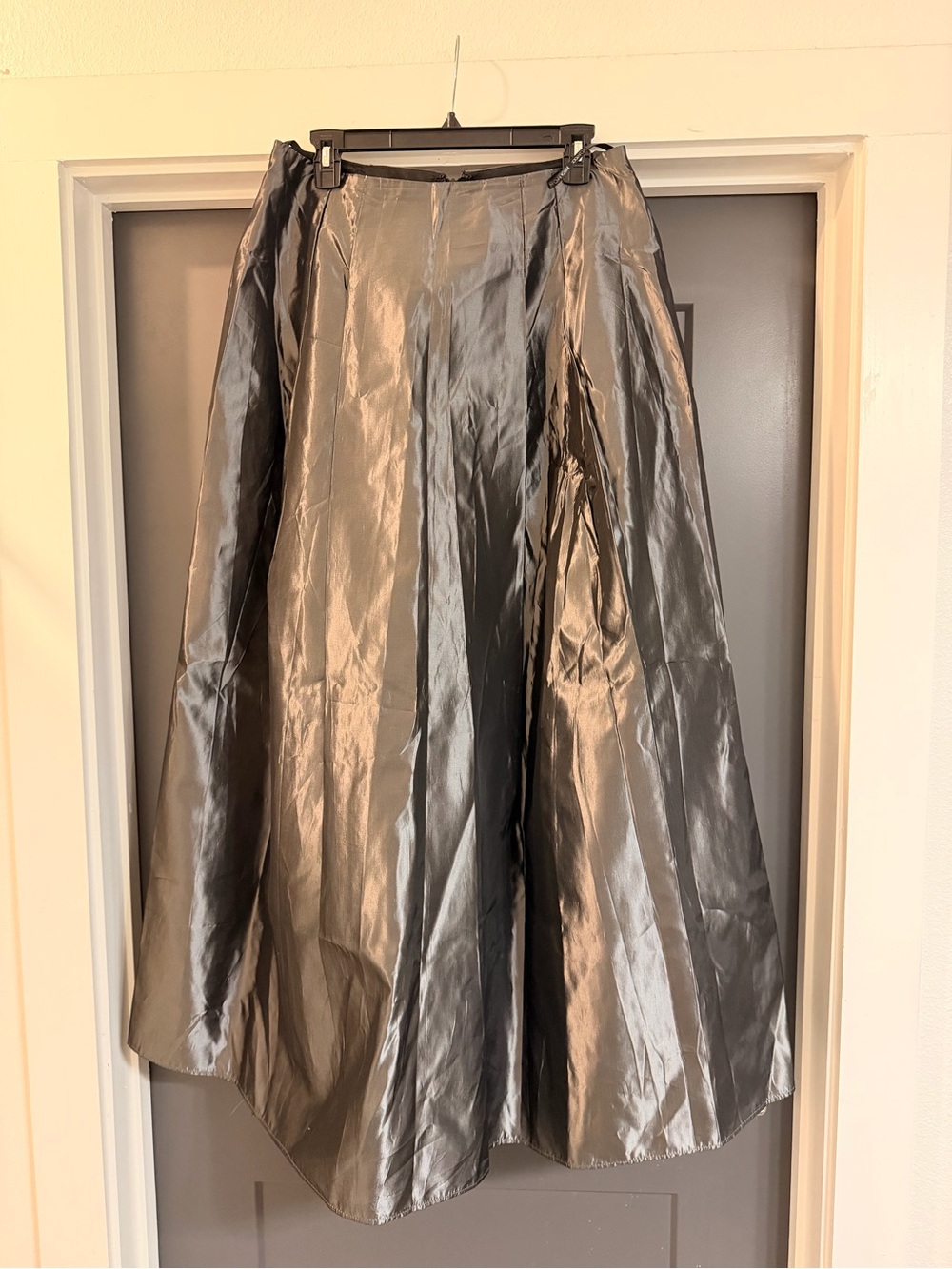 Vintage Scott McClintock "Millennium 2000" Metallic Silver A Line Max Skirt